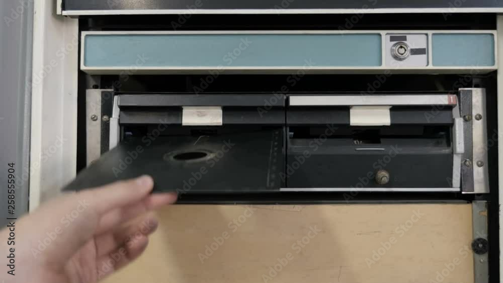 Inserting A Floppy Disk In Old Personal Computer Inserting A Floppy Disk In Old Personal Computer