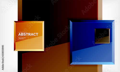 Geometric abstract background, modern square design