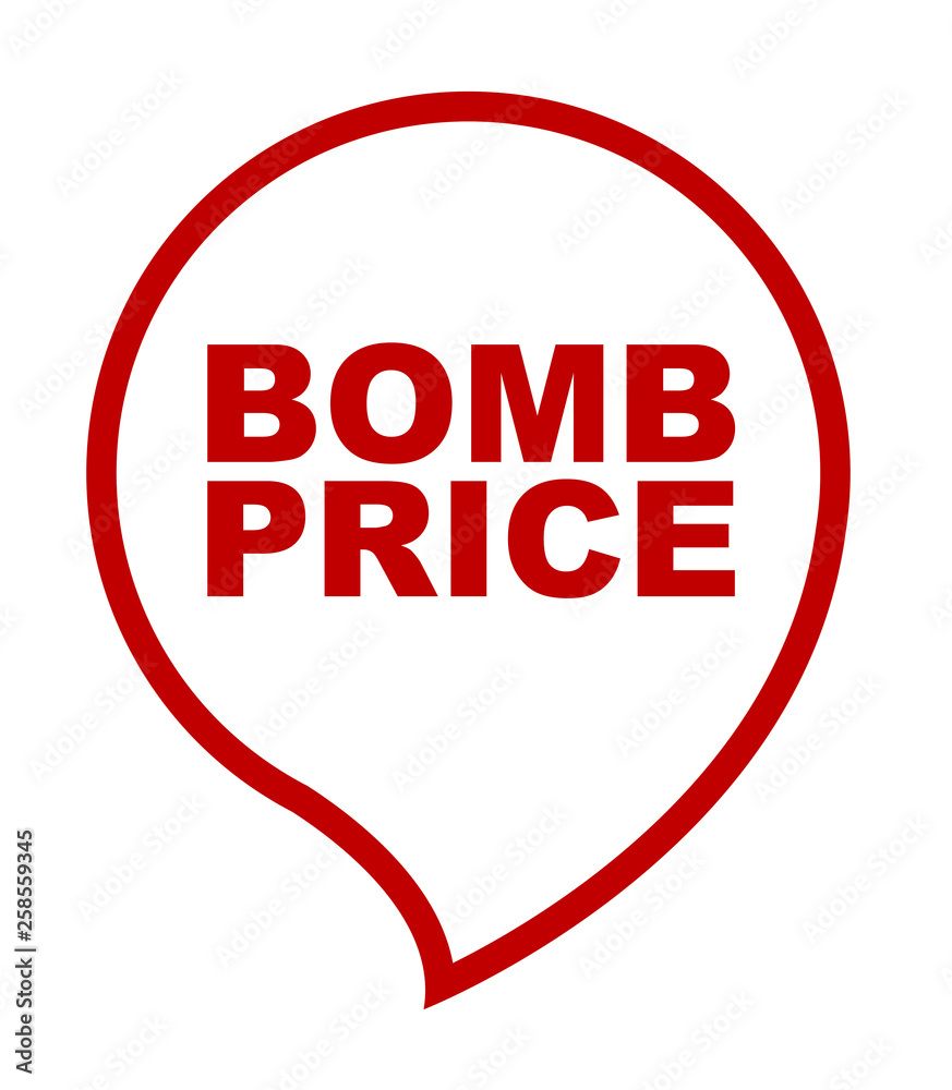 red vector banner bomb price red vector banner bomb price