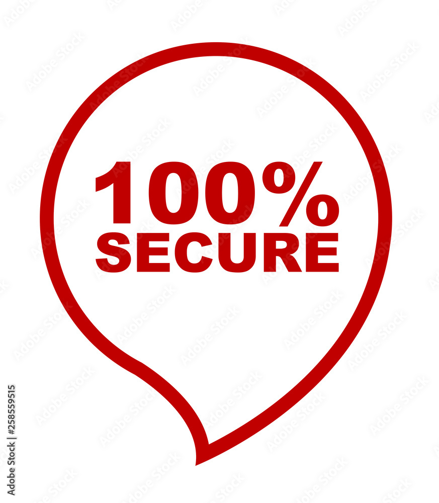 red vector banner 100% secure red vector banner 100% secure