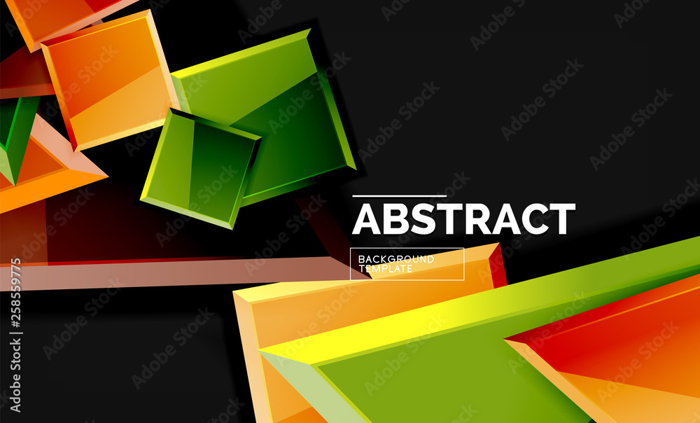 Squares and triangles geometrical background Squares and triangles geometrical background