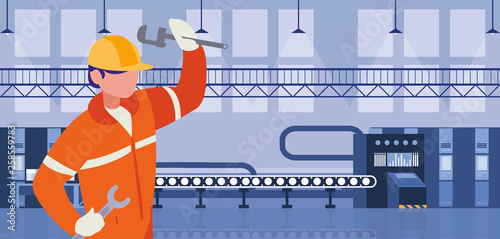 worker in factory workplace