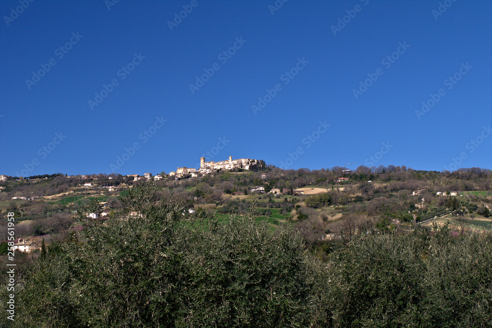view of Moresco Marche,Italy,panorama,landscape,view,hill,travel,, tourism,village,medieval,sky,blue,tourism, 