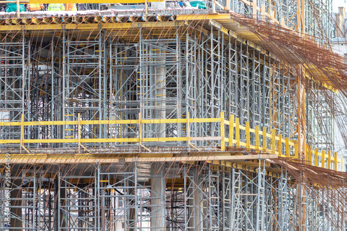 Billede på lærred Construction formwork for casting of monolithic concrete structures and scaffold