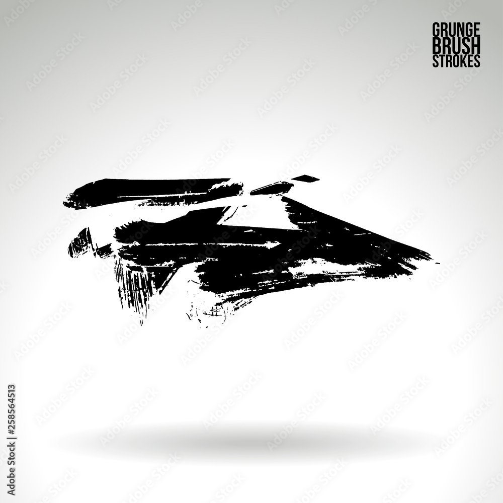 Black brush stroke and texture. Grunge vector abstract hand - painted element. Underline and border design. Black brush stroke and texture. Grunge vector abstract hand - painted element. Underline and border design.