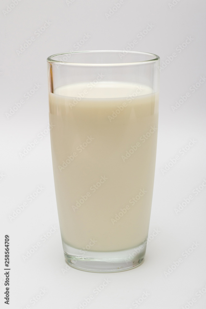glass of milk on a white background glass of milk on a white background