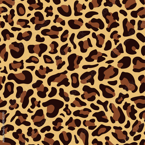Seamless pattern of leopard skin, textile design