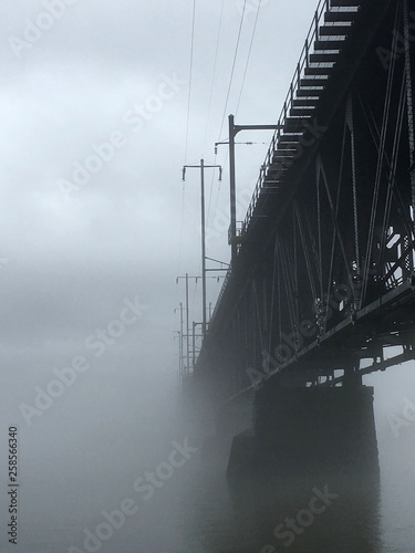 bridge in the fog