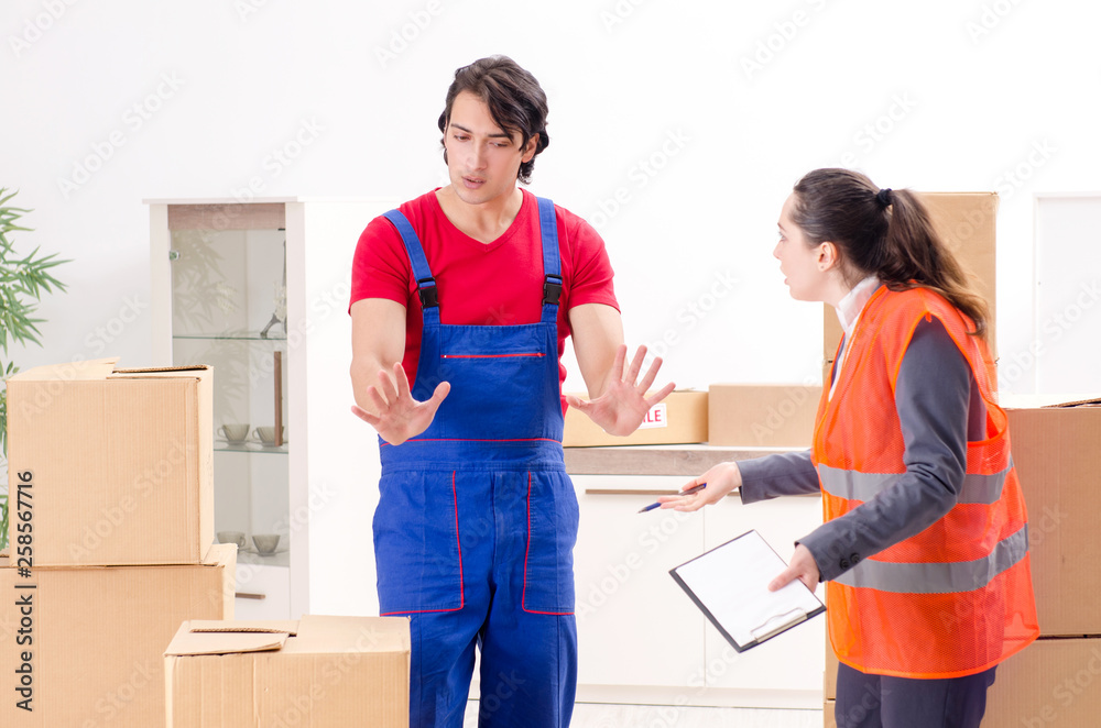 Professional movers doing home relocation Professional movers doing home relocation