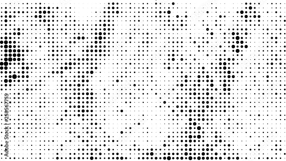 Halftone gradient pattern. Abstract halftone dots background. Monochrome dots pattern. Grunge crumpled texture. Pop Art, Comic small dots. Design for presentation, business cards, report, flyer, cover Halftone gradient pattern. Abstract halftone dots background. Monochrome dots pattern. Grunge crumpled texture. Pop Art, Comic small dots. Design for presentation, business cards, report, flyer, cover