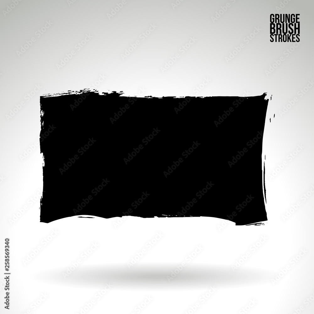 Black brush stroke and texture. Grunge vector abstract hand - painted element. Underline and border design. Black brush stroke and texture. Grunge vector abstract hand - painted element. Underline and border design.