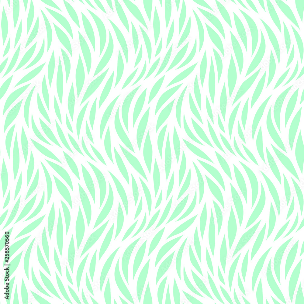 Abstract leaves pattern. Seamless background. Green texture. Vector illustration can be used for surface, textile, wrapping paper, wallpaper, print.