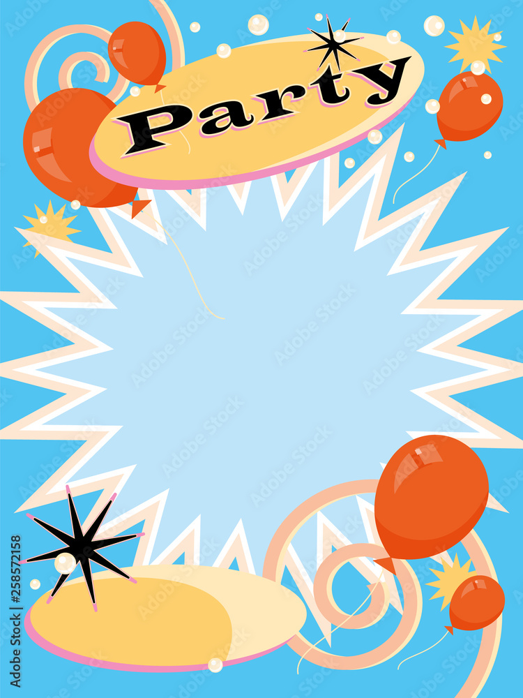 Party design. Illustrated background template for posters, flyers and invitations. Customisable layered vector. Party design. Illustrated background template for posters, flyers and invitations. Customisable layered vector.