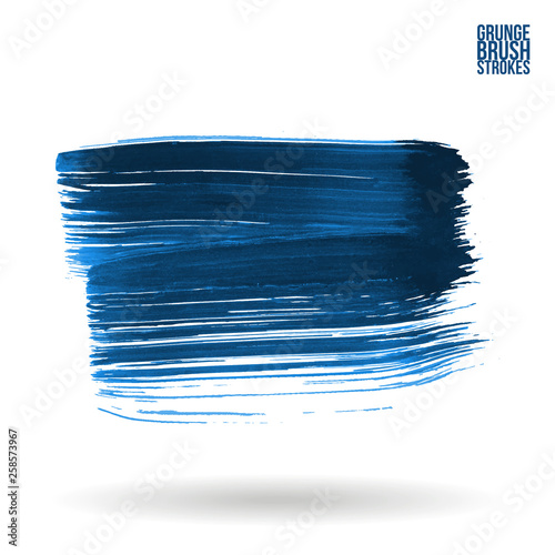 Brush stroke and texture. Grunge vector abstract hand - painted element. Underline and border design.