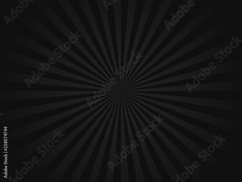 Black retro sunbeams background