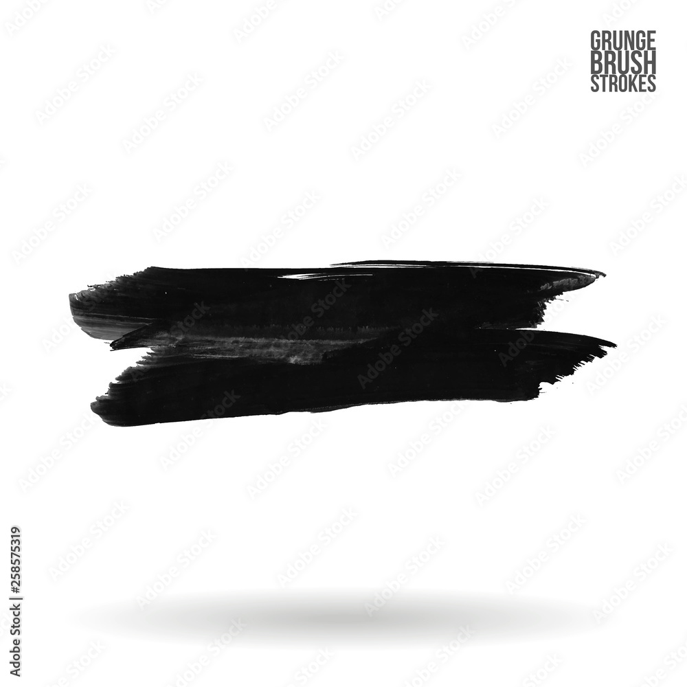 Fototapeta premium Brush stroke and texture. Grunge vector abstract hand - painted element. Underline and border design.