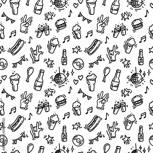 Doodle beer fest pattern