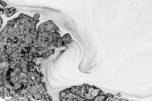 Beautiful abstract painting is a painting technique Ebru .Turkish Ebru style on the water with acrylic paints wring wave.Stylish combination of luxury.Contemporary art marble liquid texture 