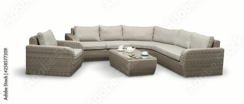garden furniture on a white background