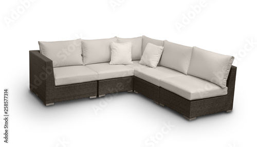 garden furniture on a white background
