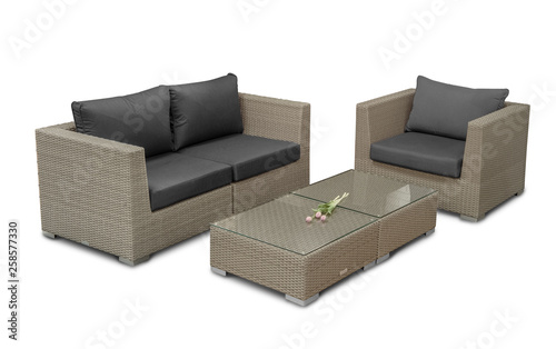 garden furniture on a white background