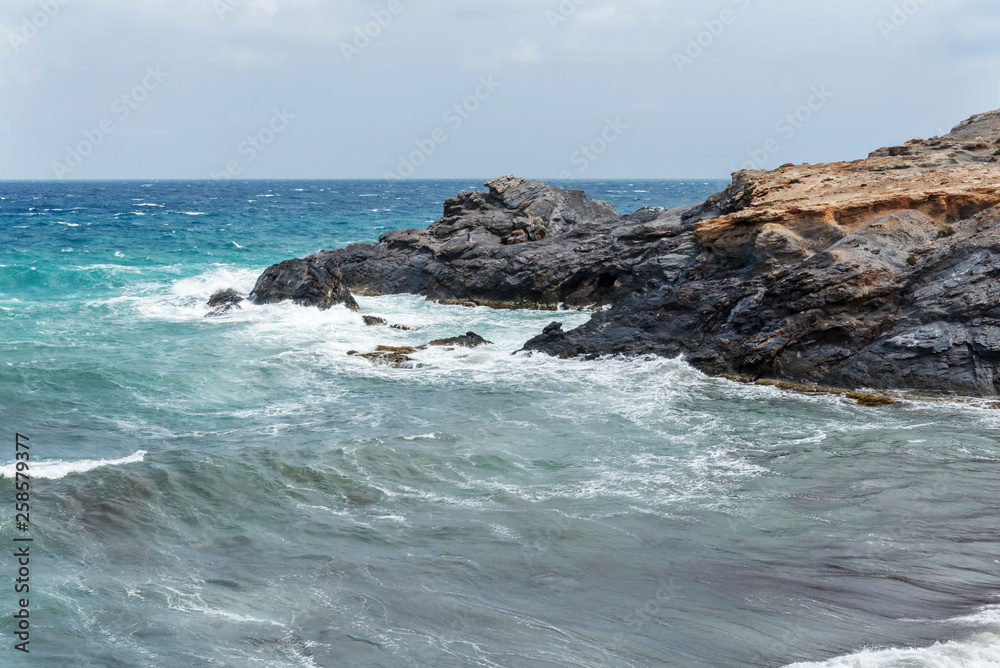 Storm on the Mediterranean Sea near La Manga and Cabo de Palos, Murcia, Spain. Storm on the Mediterranean Sea near La Manga and Cabo de Palos, Murcia, Spain.