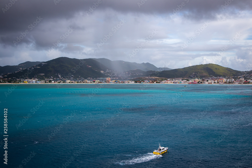 Views of the Caribbean from Phillipsburg, St. Martin 