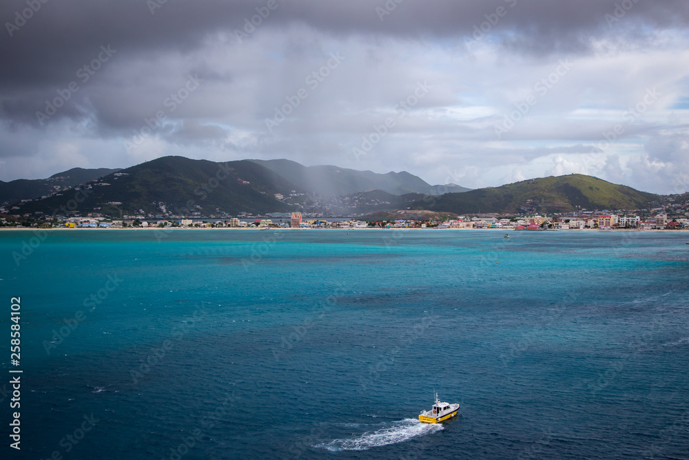 Views of the Caribbean from Phillipsburg, St. Martin Views of the Caribbean from Phillipsburg, St. Martin