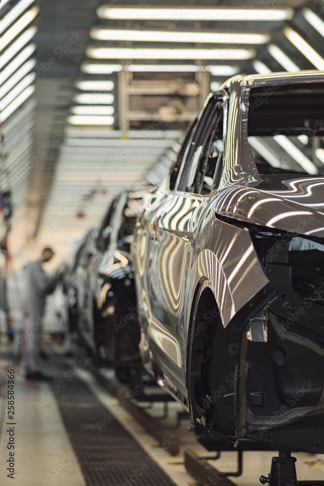 Production line of automobile plant, painting shop Production line of automobile plant, painting shop