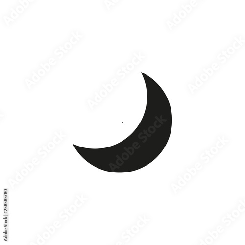 Moon icon, vector illustration. Flat downstairs style. Vector moon icon illustration isolated on white background, moon icon Eps10. moon icons graphic design vector symbols.