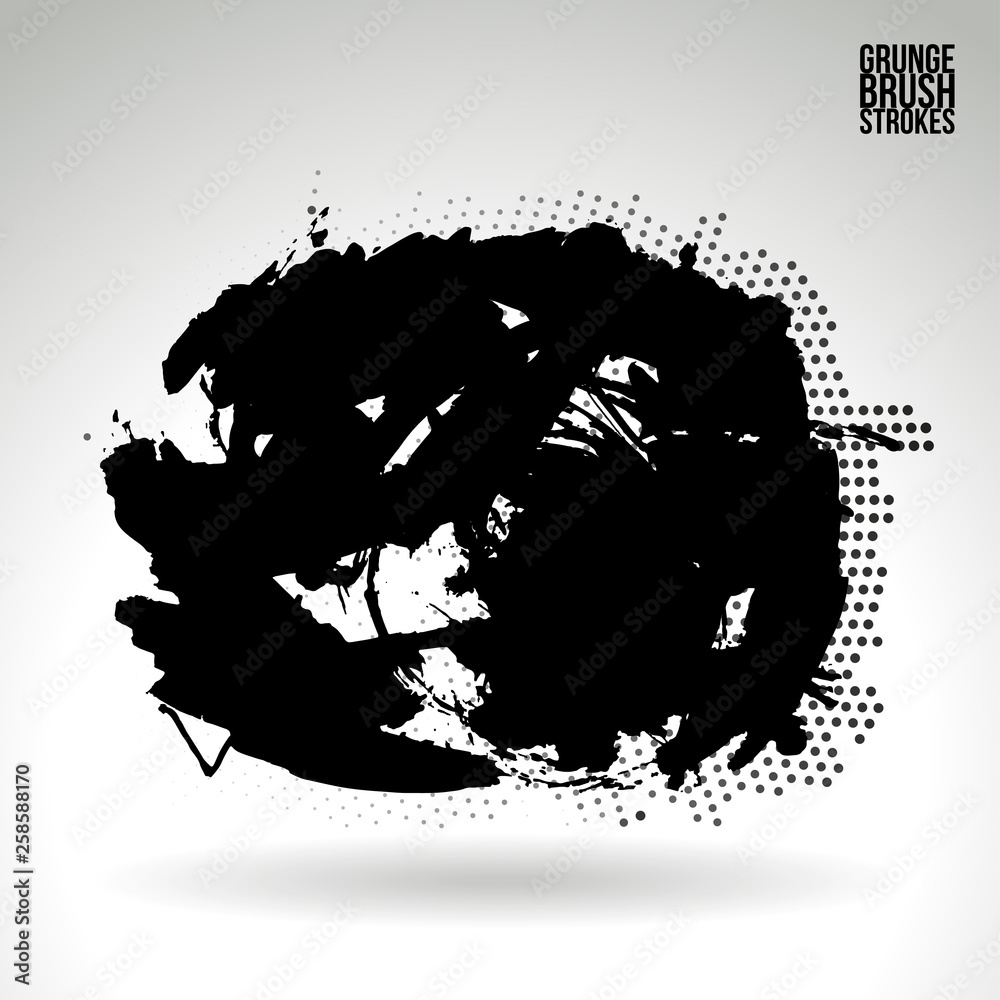 Black brush stroke and texture. Grunge vector abstract hand - painted element. Underline and border design. Black brush stroke and texture. Grunge vector abstract hand - painted element. Underline and border design.