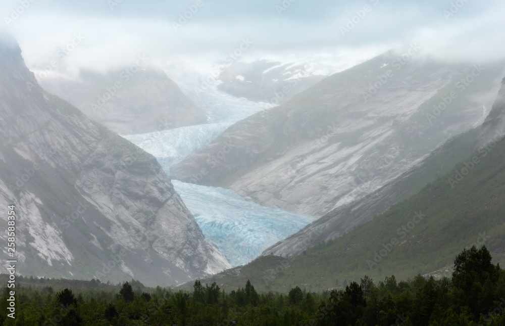 Nigardsbreen Glacier from far, Norway