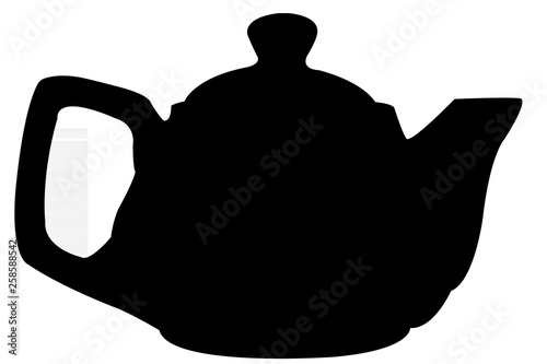tea pot silhouette vector