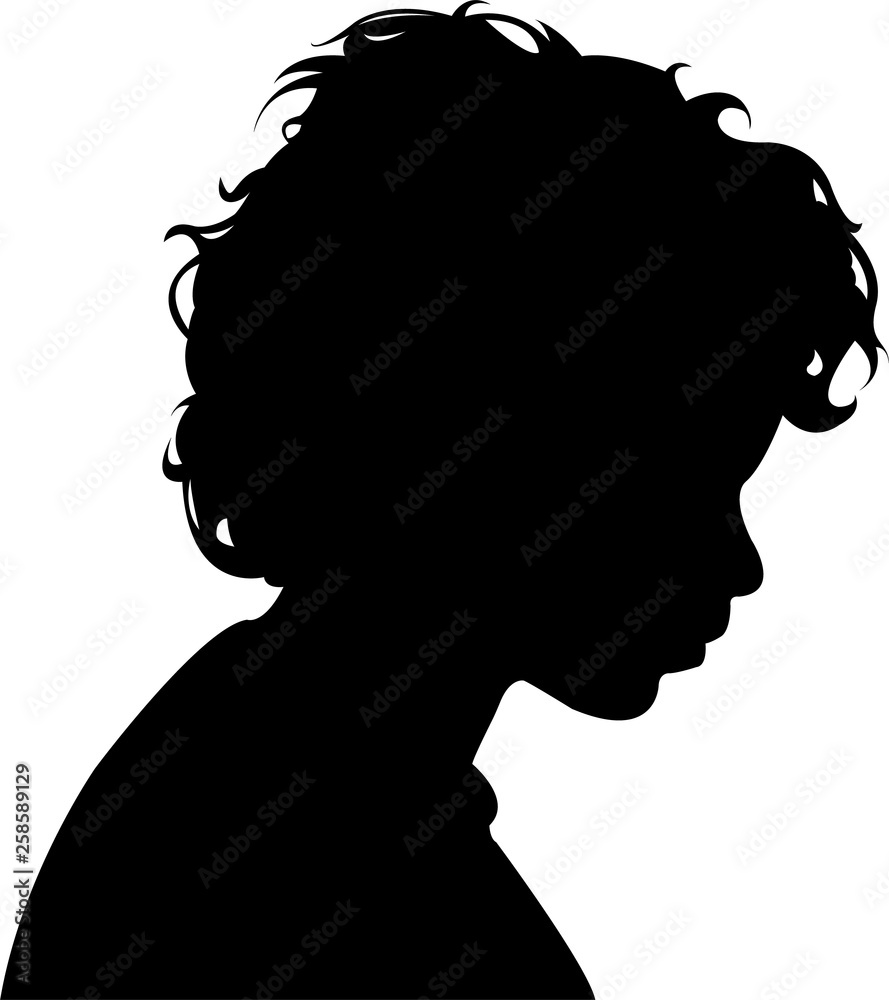 a boy head silhouette vector a boy head silhouette vector