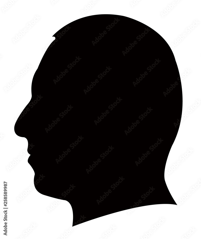 a man head silhouette vector a man head silhouette vector