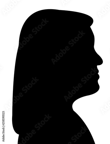 a woman head silhouette vector © turkishblue