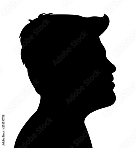 a man head sihouette vector