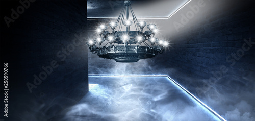 Dark room with rays of ligh...