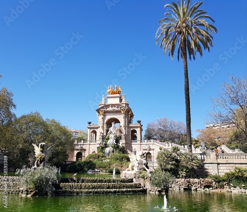 parc espagnol ,paysage de la ciutadella en espagne