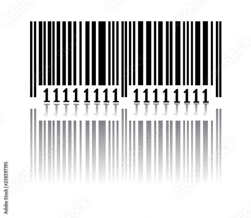 barcode silhouette vector