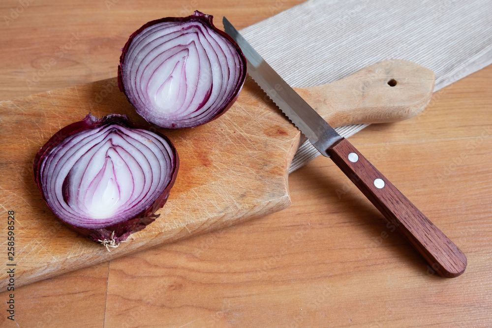 lilac onion delicious juicy salad on natural beige napkin lilac onion delicious juicy salad on natural beige napkin