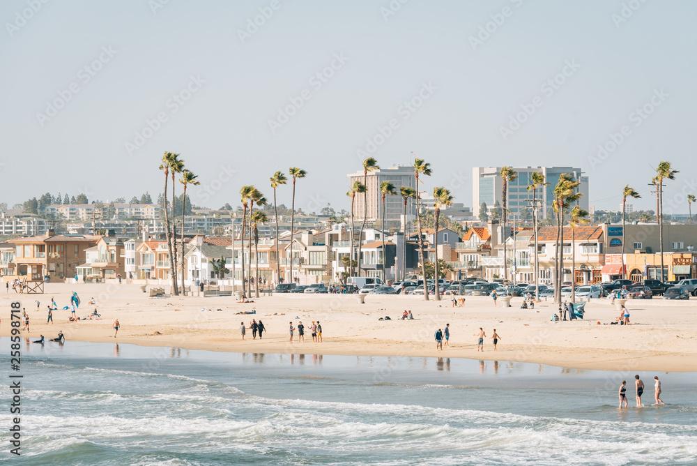 View of the beach in Newport Beach, Orange County, California
