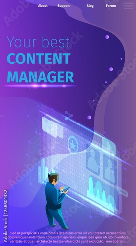 Vector Illustration Your Best Content Manager.