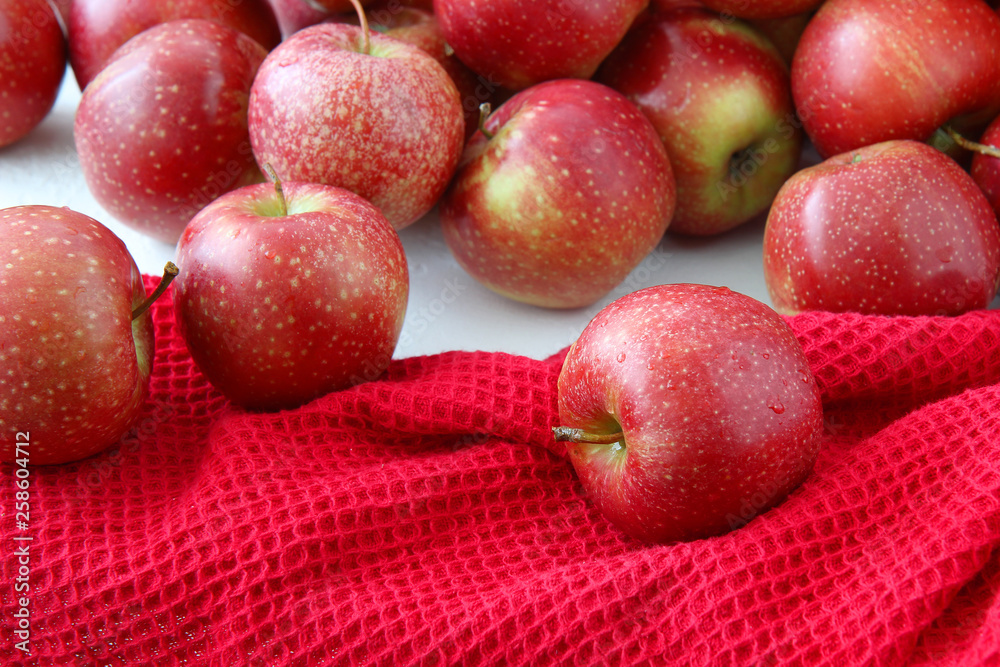 Fototapeta premium red apples for food texture