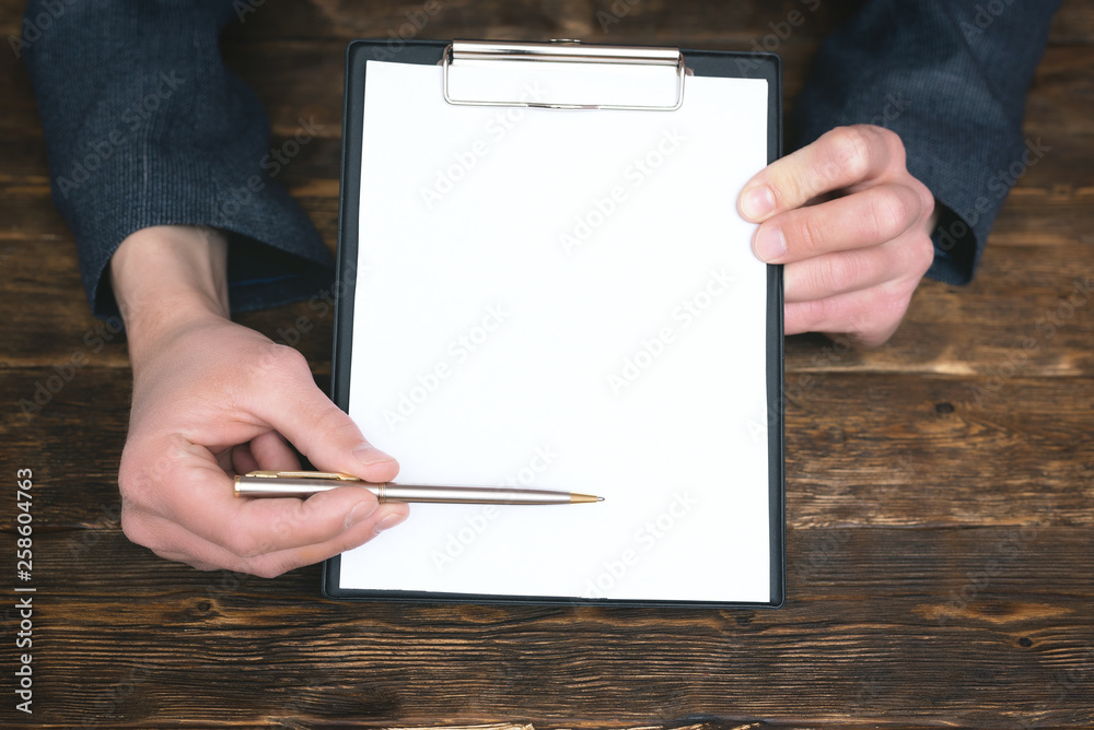 Agreement or business contract template. To do list mock up. Blank