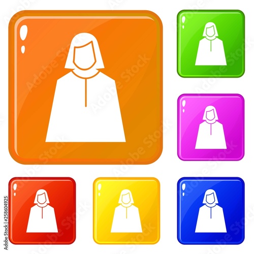 Vote oratory icons set collection vector 6 color isolated on white background
