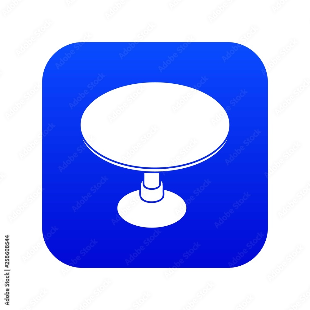 Round table icon blue vector isolated on white background Round table icon blue vector isolated on white background