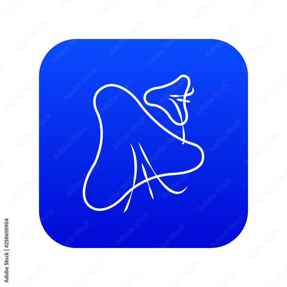 Smallpox virus icon blue vector isolated on white background Smallpox virus icon blue vector isolated on white background
