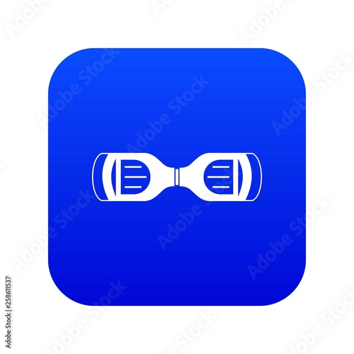 Hoverboard gyro pod top view icon digital blue for any design isolated on white vector illustration