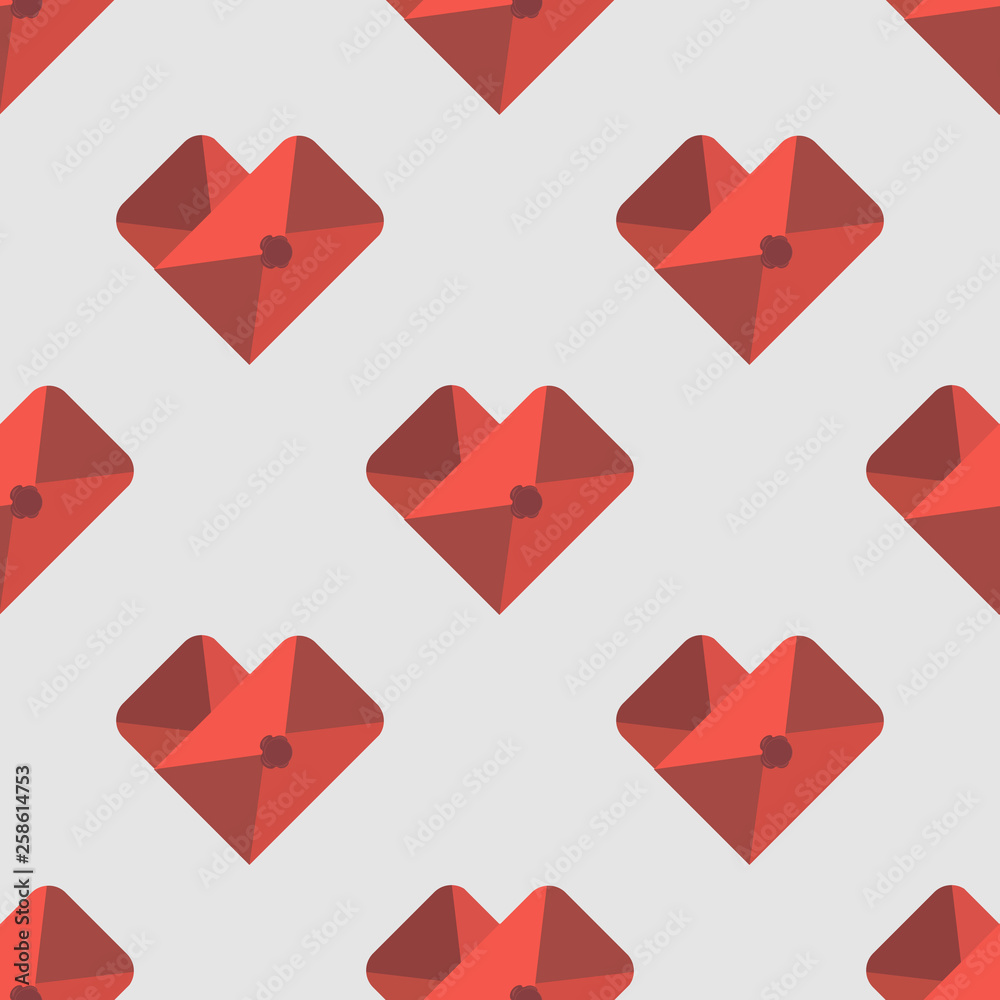 Seamless pattern with heart shaped mail heart. Valentines Day. Seamless pattern with heart shaped mail heart. Valentines Day.